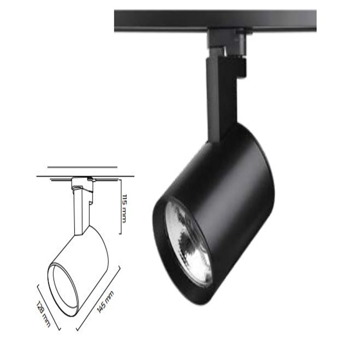 GY 3639 SİYAH 36W 60° 4000K SO LED RAY SPOT ARM* 1
