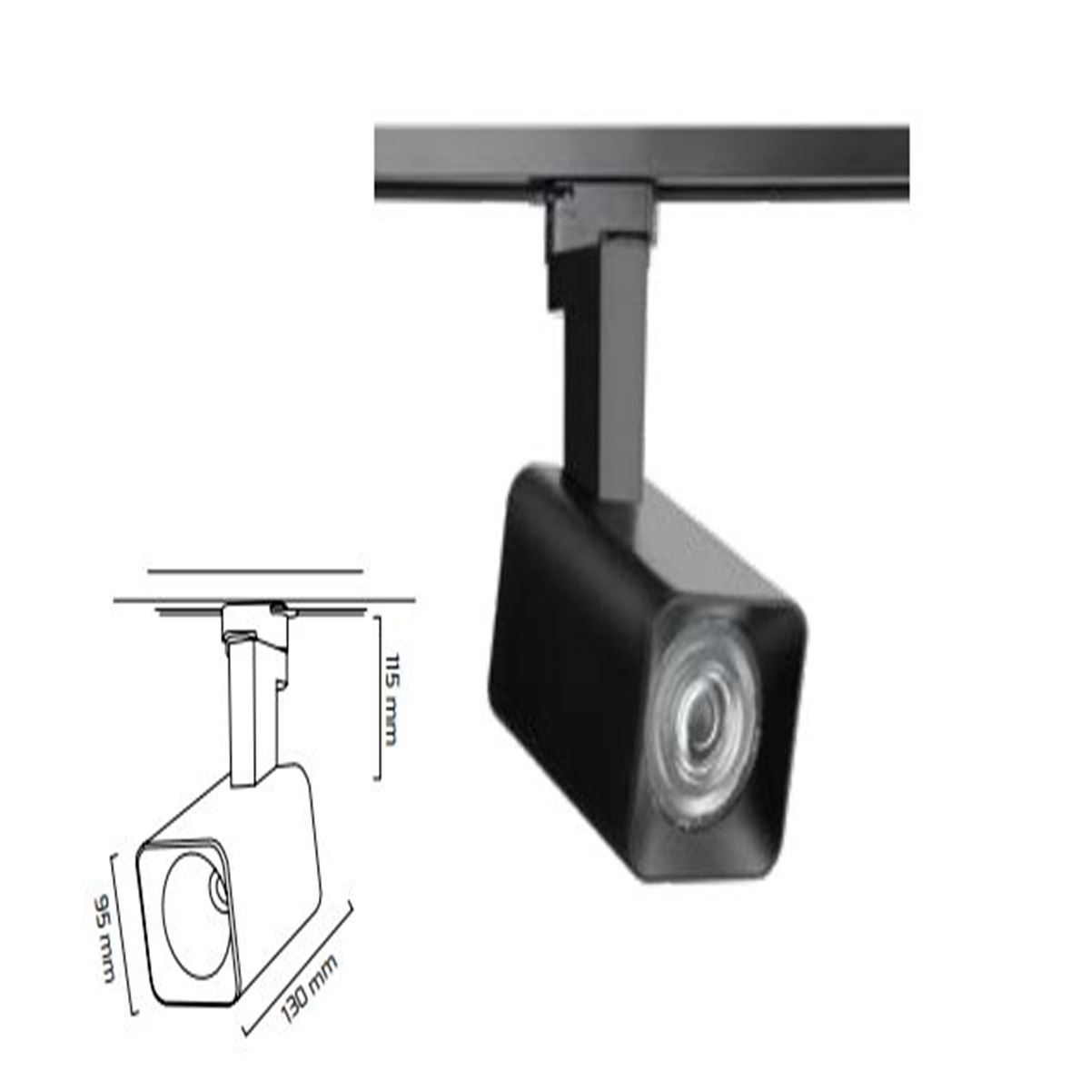 GY 3638 SİYAH 36W 40° 4000K SO LED RAY SPOT ARM* 1