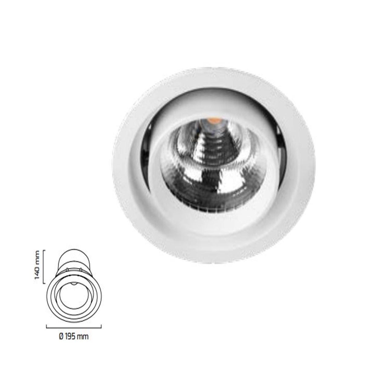 GY 3050-14 SİYAH 30W 40° 2700K SO COB LED S.A.ARM* 1
