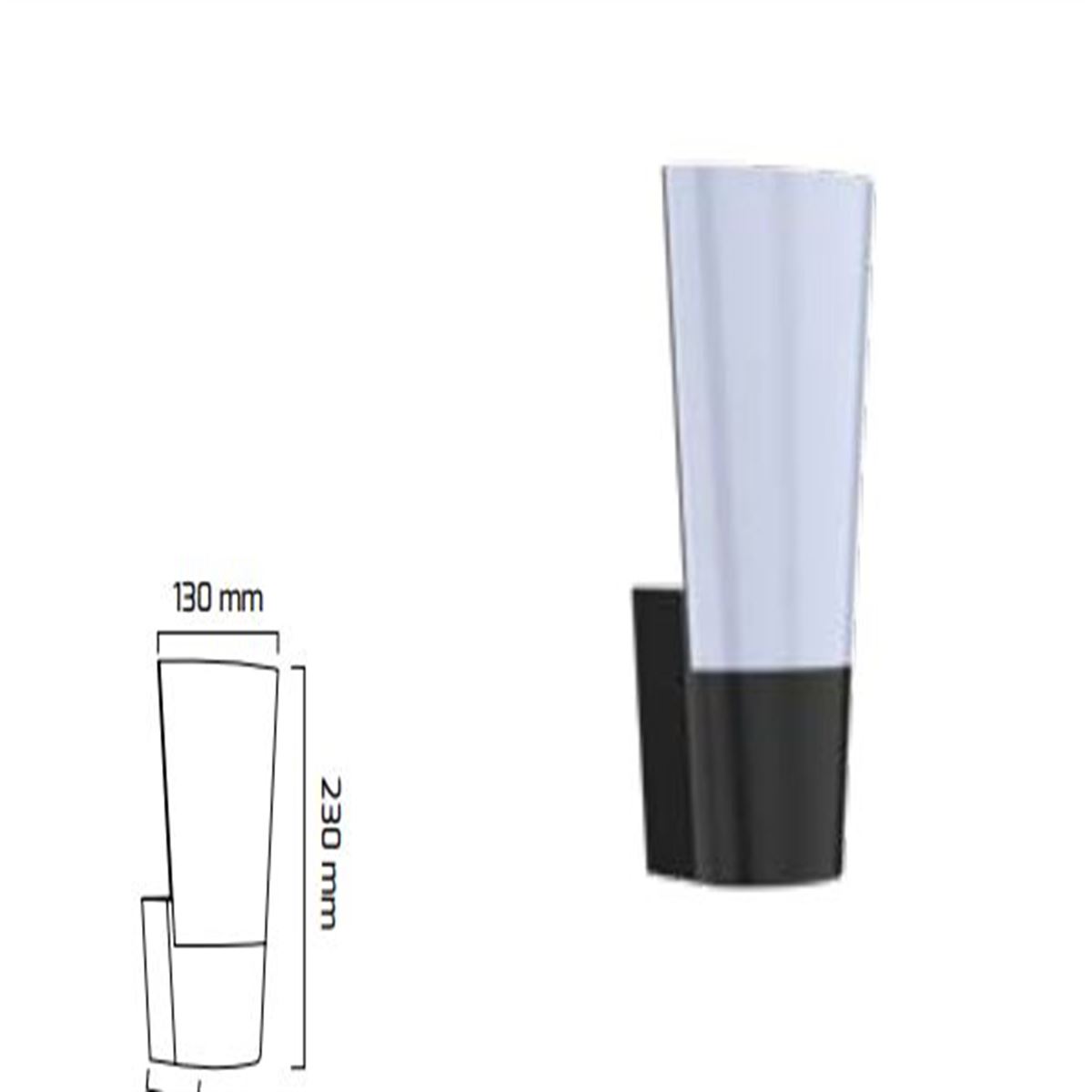 GY 7246 - S.Ü. LED DUVAR ARM. 18W SİYAH/3000K* 1