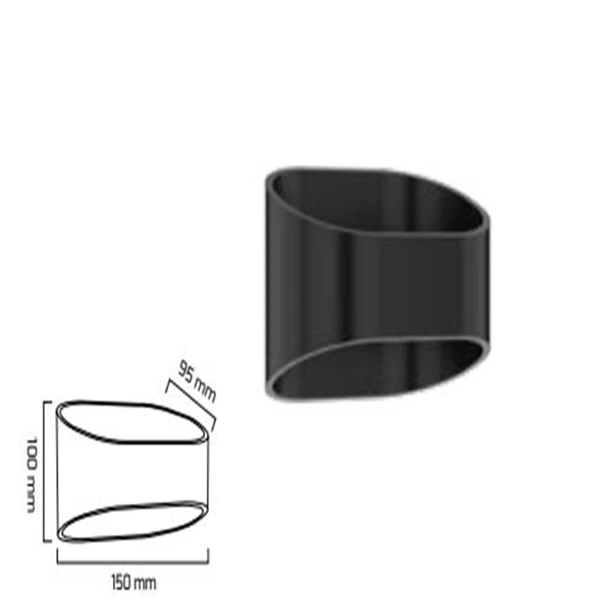 GY 6215 - S.Ü. LED DUVAR ARM. 12W SİYAH/3000K* 1