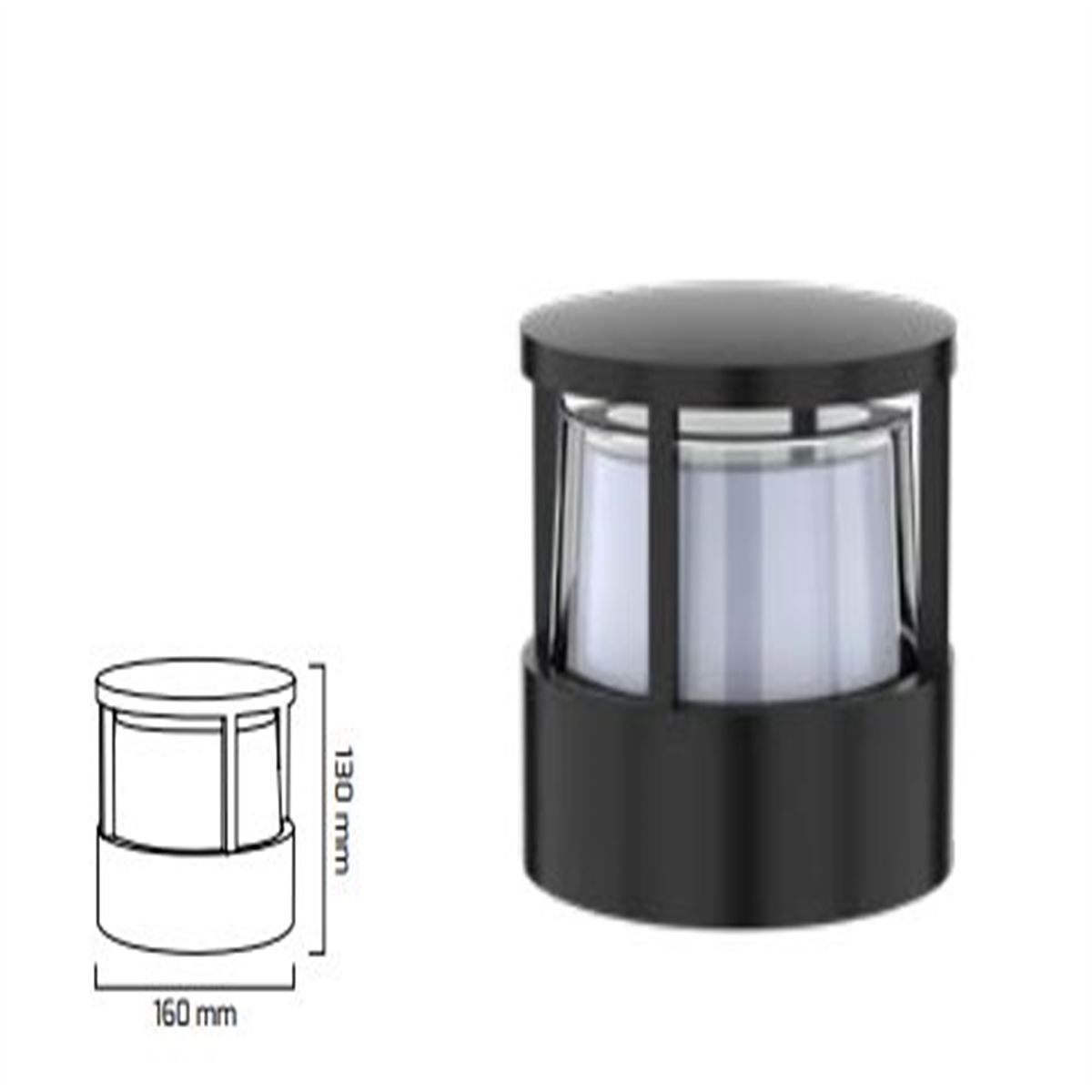 GY 6219 - S.Ü. SMD LED DUVAR ARM. ANTRASİT/3000K 1