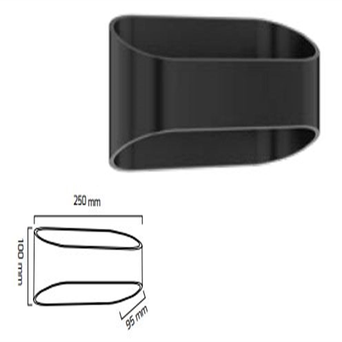GY 6216 - S.Ü. COB LED DUVAR ARM. 12W SİYAH/3000K 1
