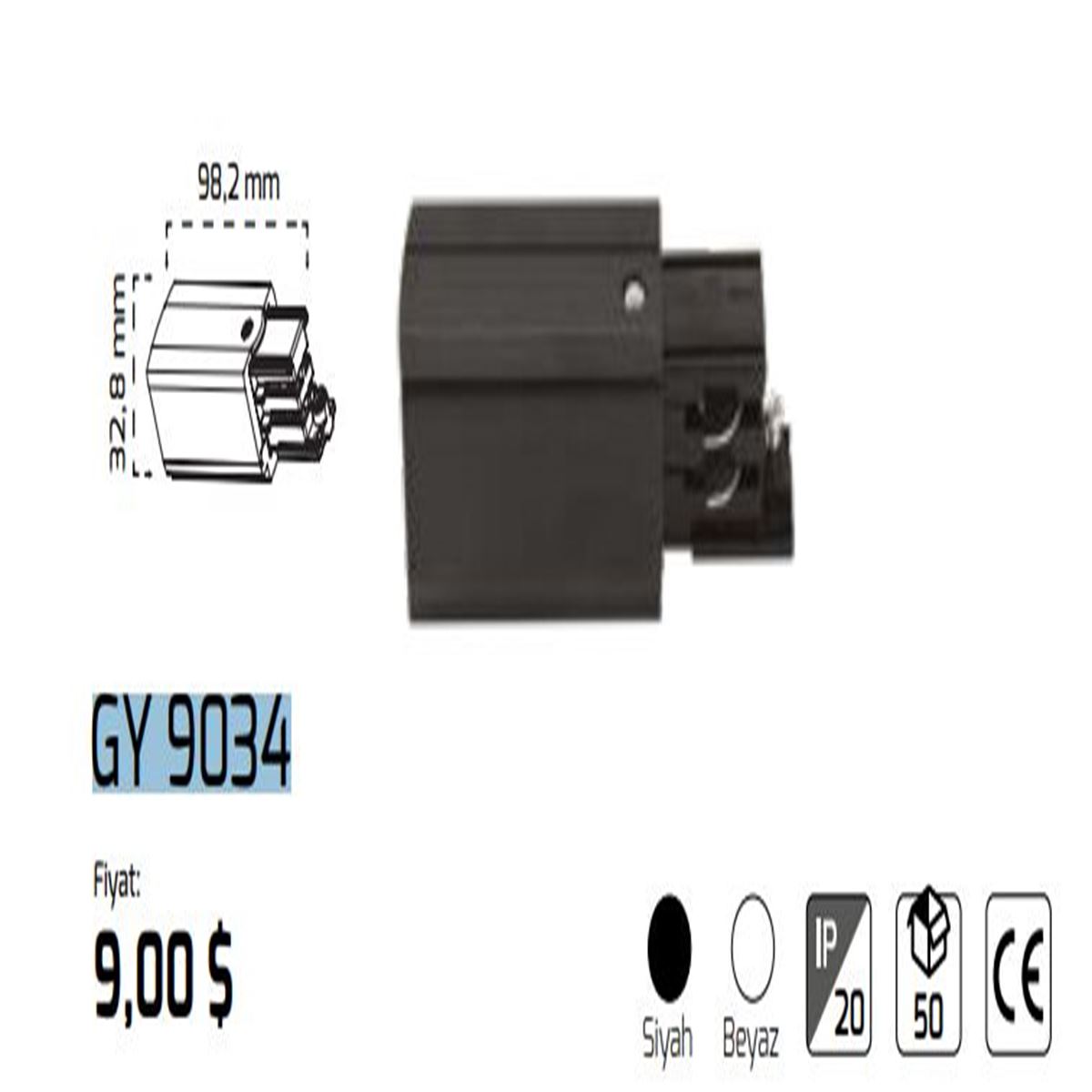 GY 9034 - TRİFAZE RAY ENERJİ GİRİŞİ BEYAZ 1