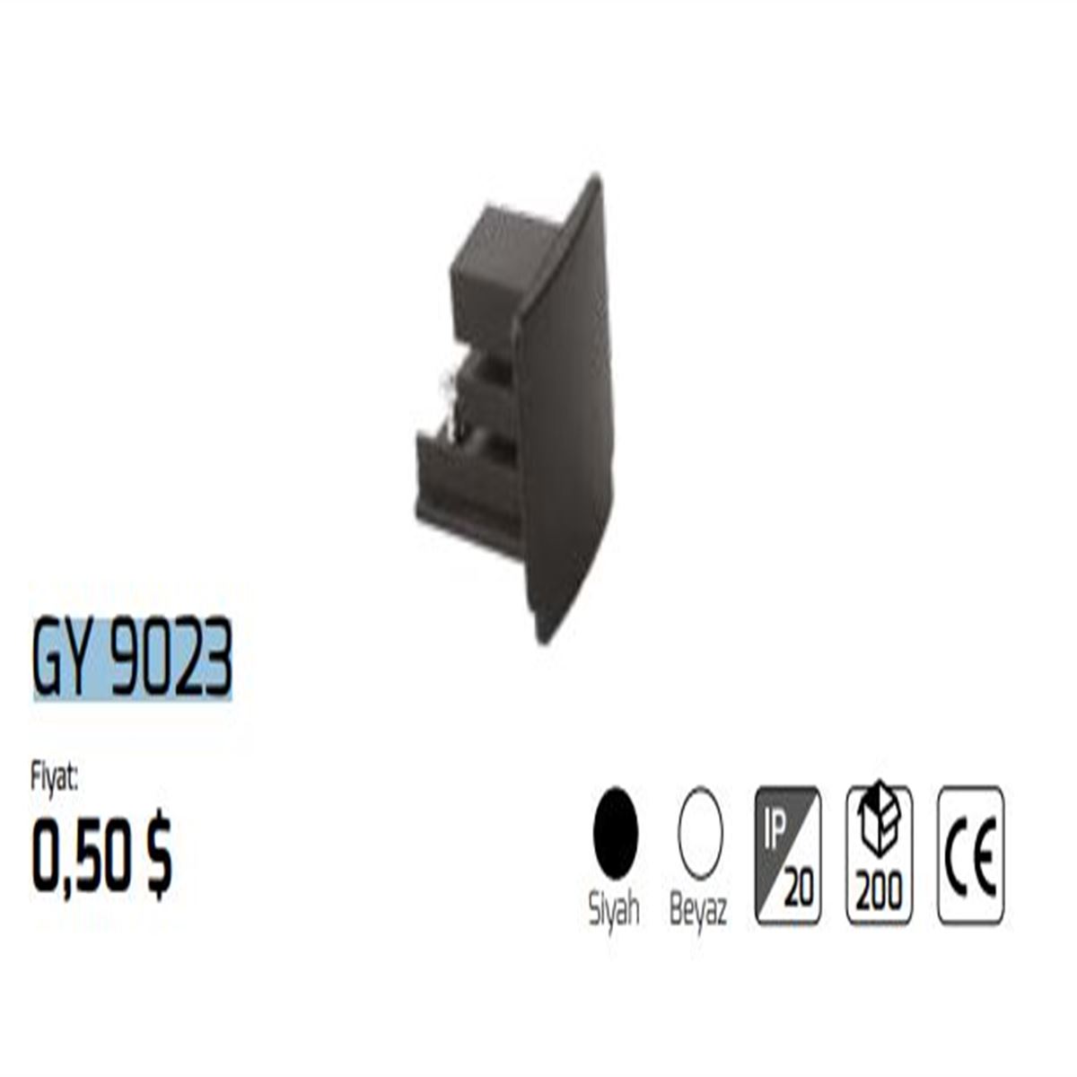 GY 9023 - MONOFAZE RAY SONLANDIRMA SİYAH 1