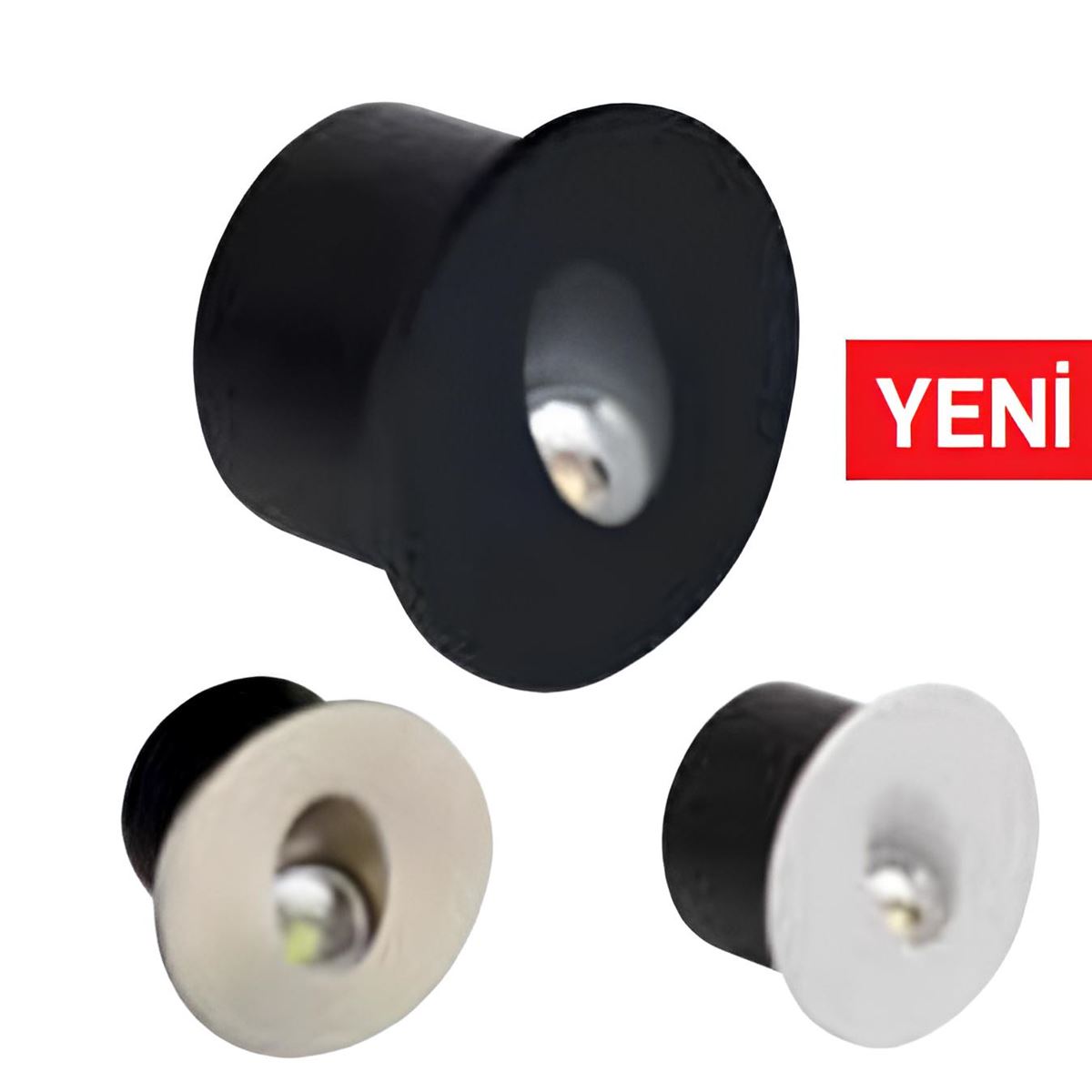079-002-0003 YAKUT 3W SİYAH LED GÖMME 1