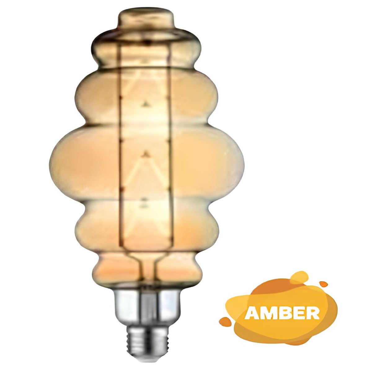 001-053-0008 ORIGAMI 8W AMBER E27 FILAMENT 1