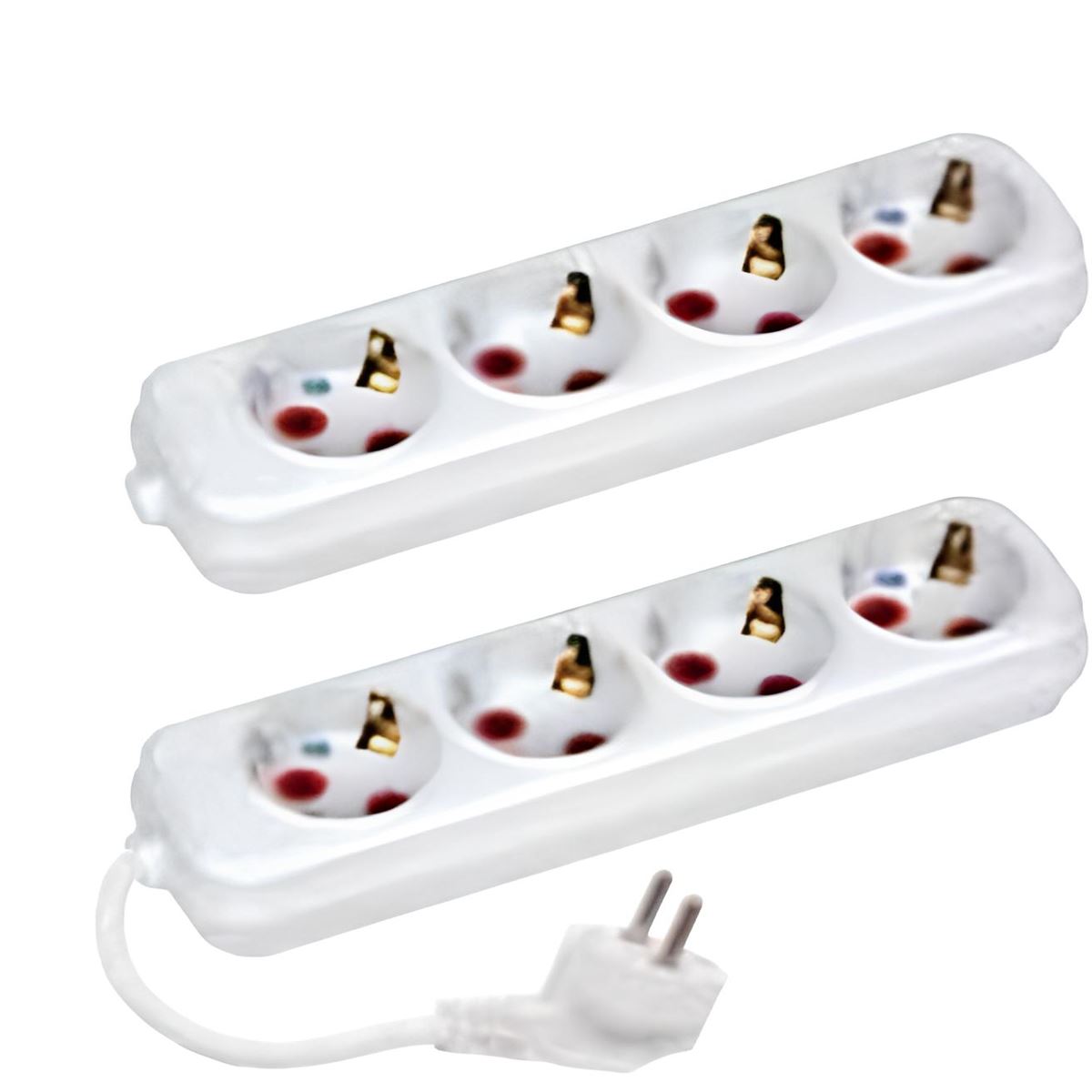 200-403-402 4 LÜ ANAHTARLI TOPRAKLI GRUP PRİZ (3M) 1