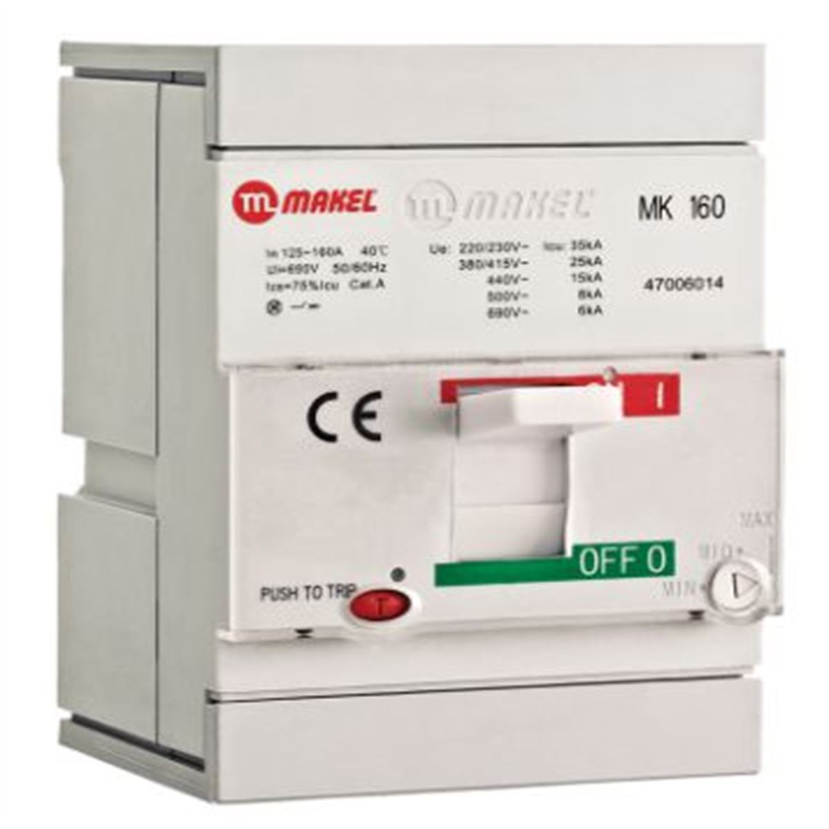 KOMPAKT ŞALTER TERMİK / MANYETİK SABİT 160A, 3P, 2 1