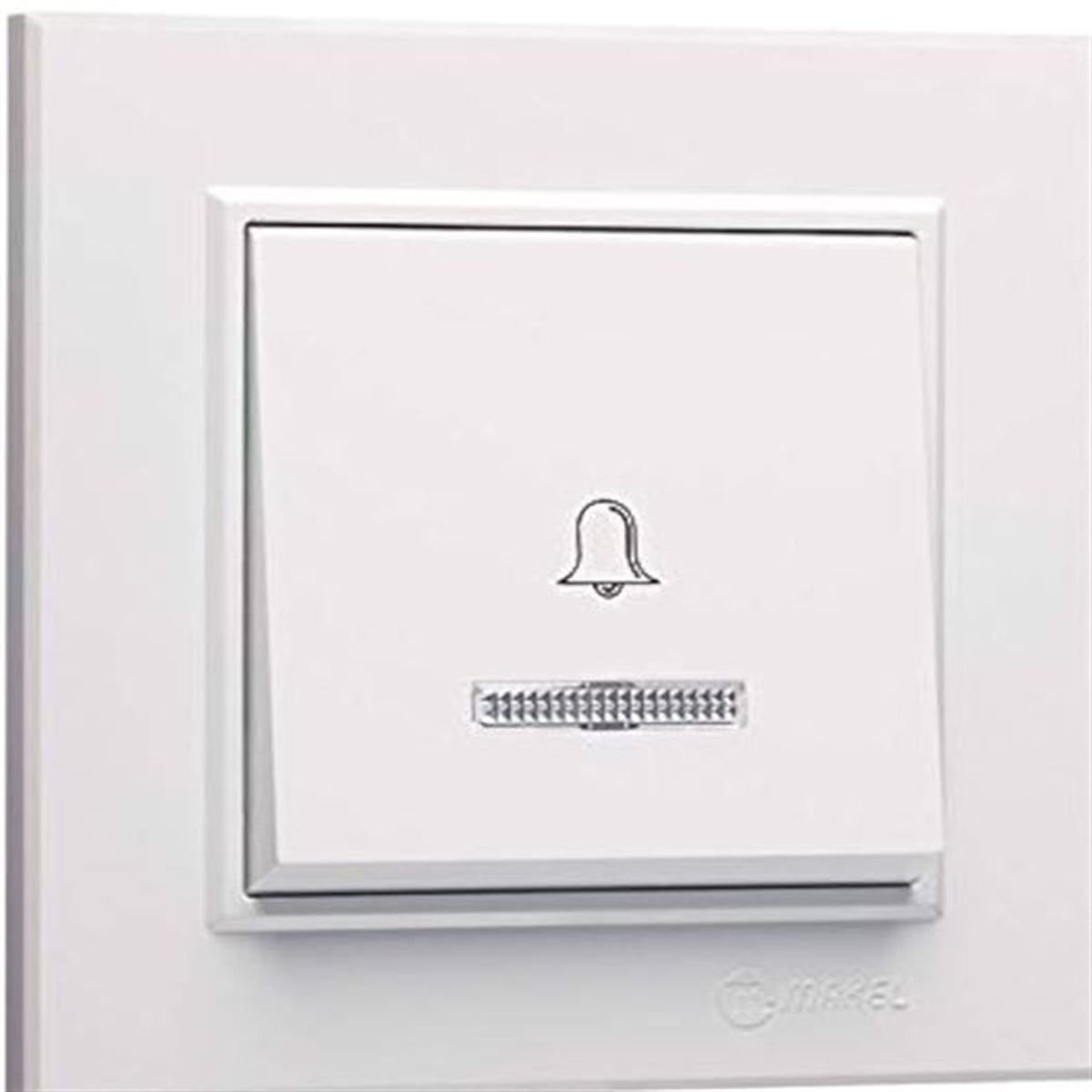 KAREA IŞIKLI ZİL BUTONU (220V) (SOKETLİ) BEYAZ 1