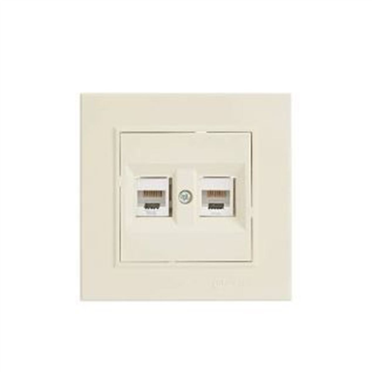 KAREA İKİLİ DATA PRİZİ (1 ADET CAT3) KREM 1