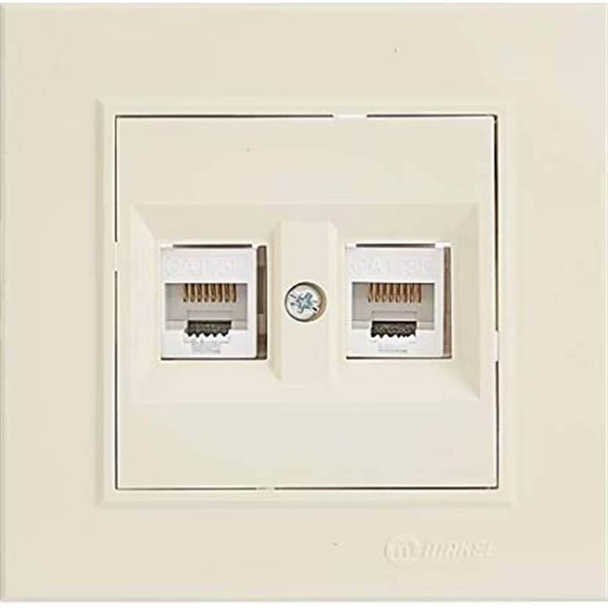 KAREA İKİLİ DATA PRİZİ (2 ADET CAT6) KREM 1