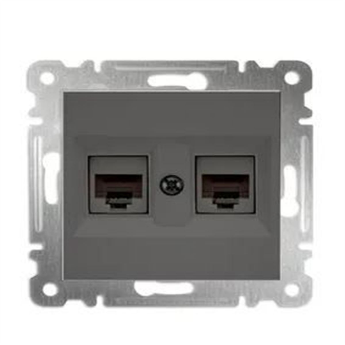 KAREA İKİLİ DATA PRİZİ (2 ADET CAT6) B.FÜME 1