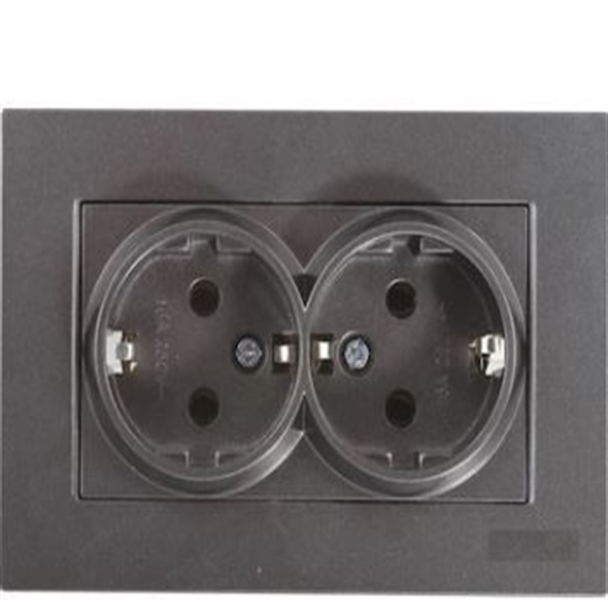 KAREA İKİLİ TOPRAKLI PRİZ MODÜL B.FÜME 1