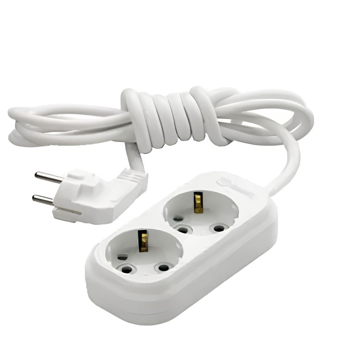 GRUP PRİZ İKİLİ TOPRAKLI KORDONLU 2M. (POŞETLİ) BE 1