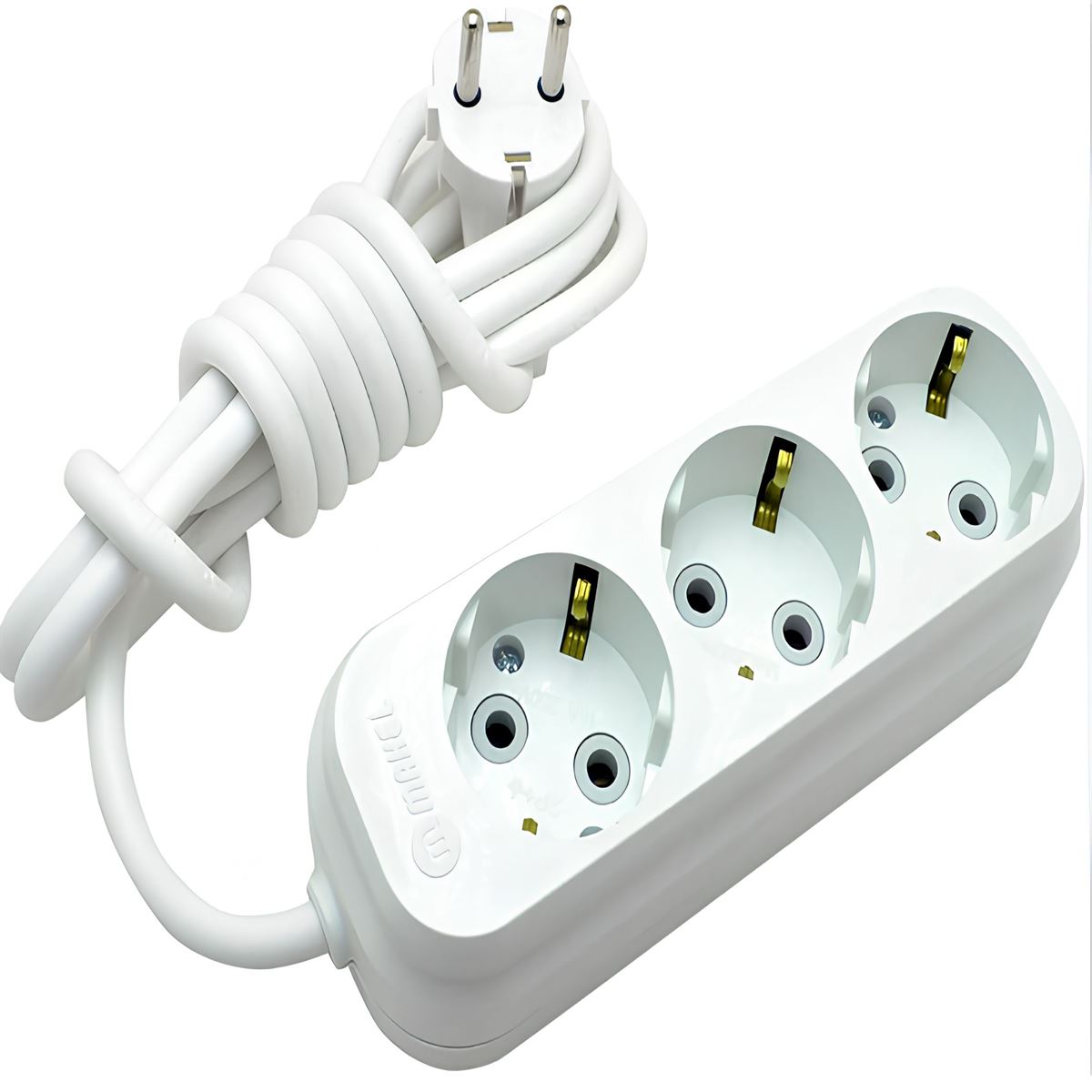 GRUP PRİZ ÜÇLÜ TOPRAKLI KORDONLU 3M. BEYAZ 1