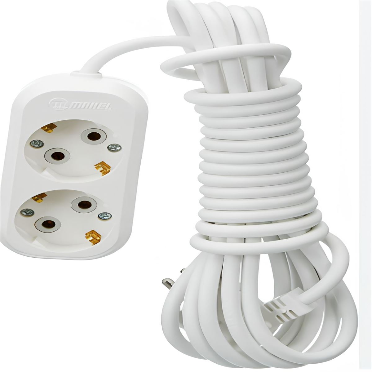 EKO GRUP PRİZ İKİLİ KORDONLU 5M. BEYAZ 1