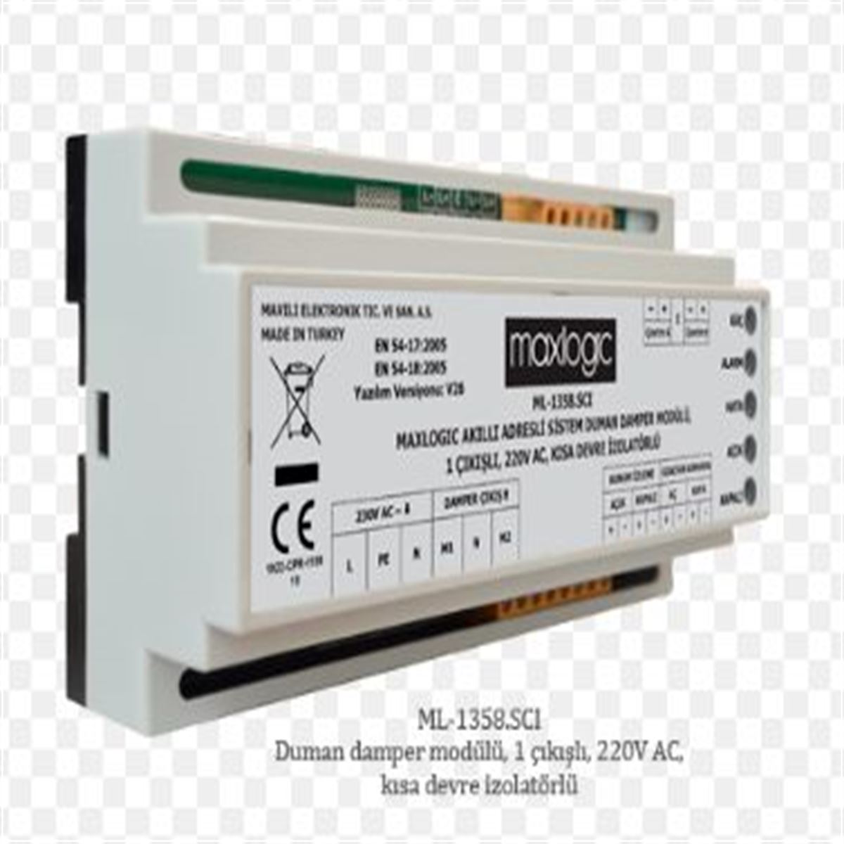 Maxlogic Akıllı Adresli Duman Damperi Kontrol Pane 1
