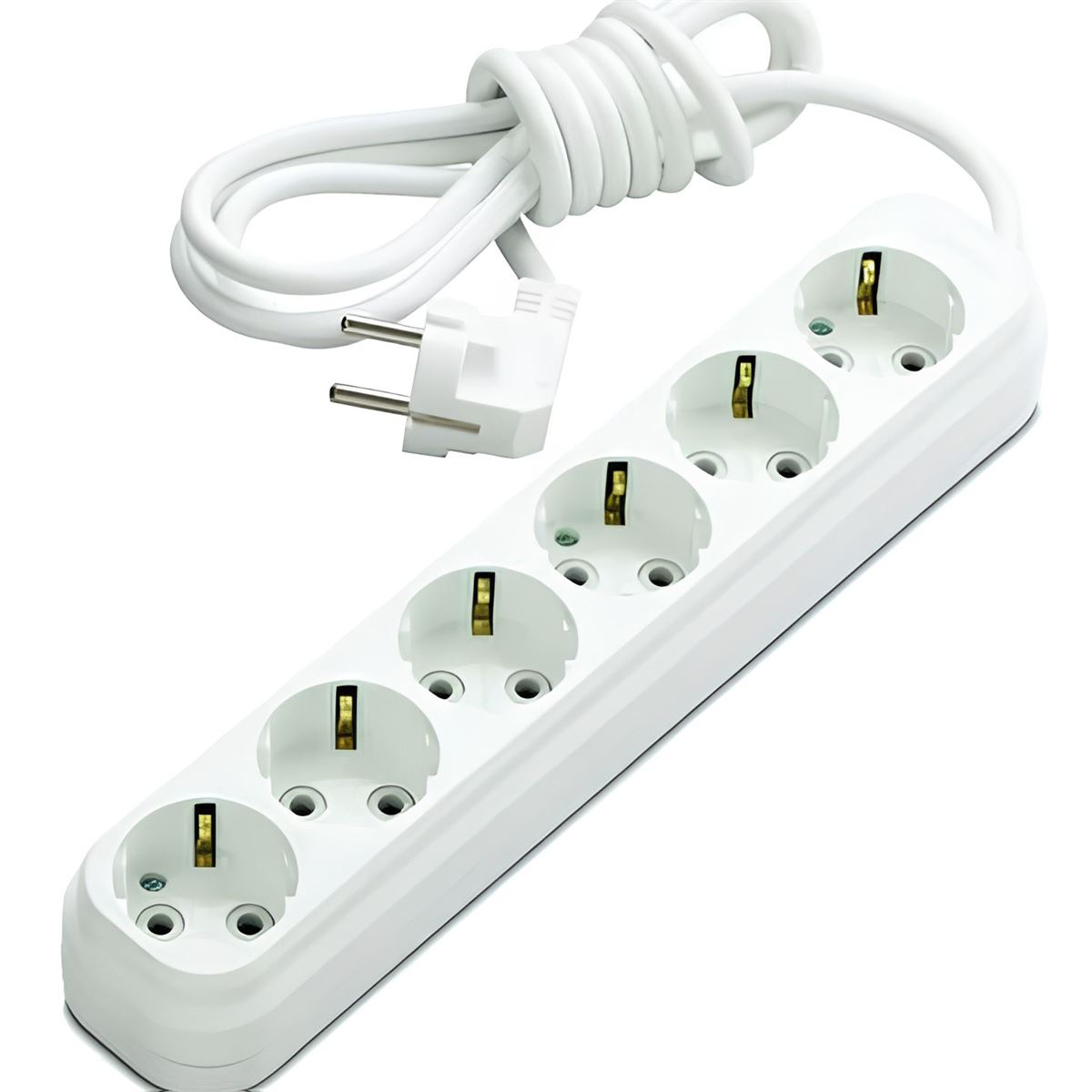 YENİ GRUP PRİZ ALTILI TOPRAKLI KORDONLU 2M.BEYAZ 1