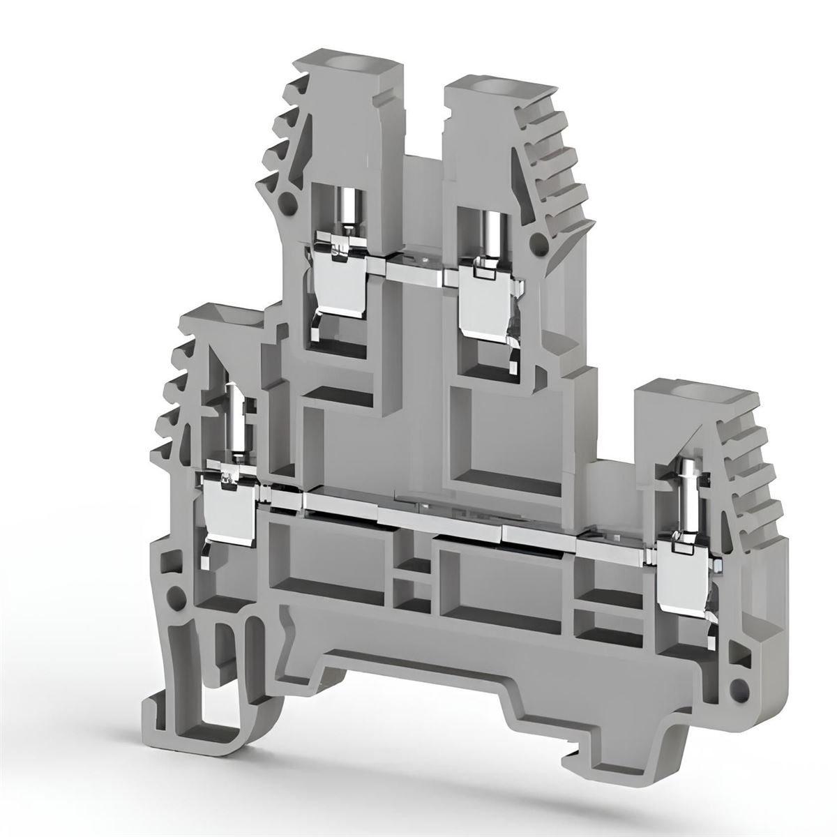 2.5 mm², Gri, Vidalı, 1 giriş-1 çıkış klemens 1