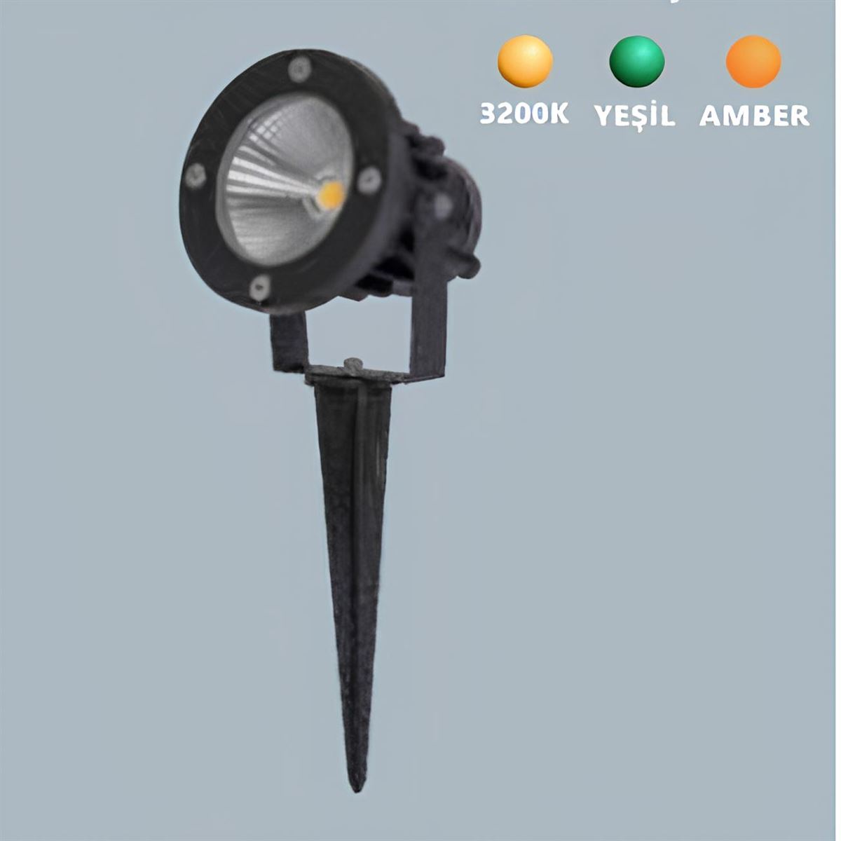 10W LED SOLAR BAHÇE ARMATÜRÜ RGB 1