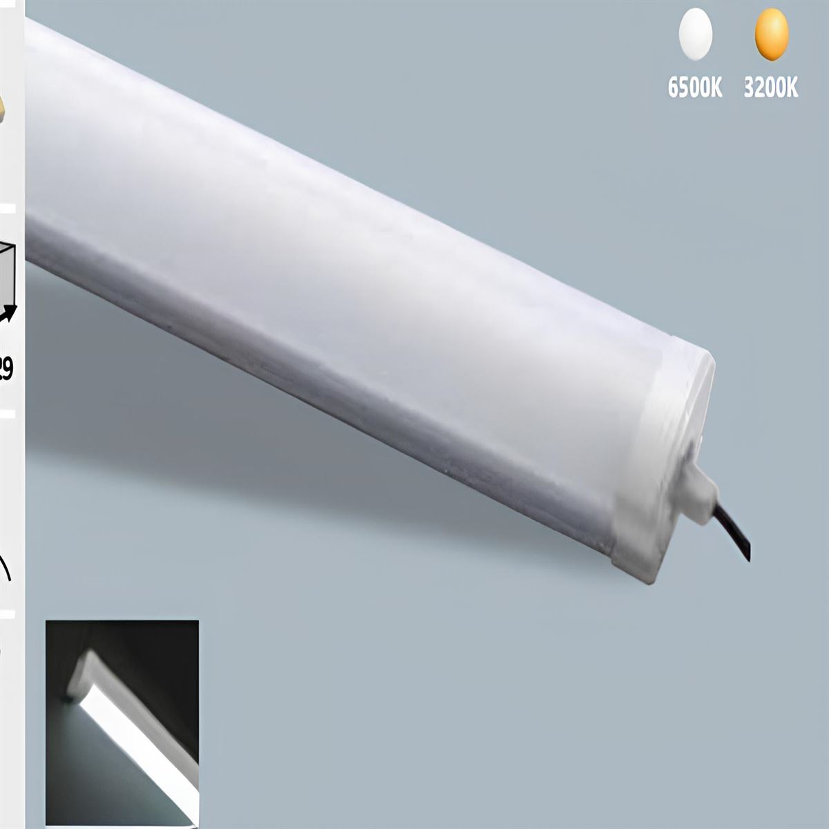 18W IP65 60 CM SALİNA ETANJ NEMLİ YER BEYAZ 1