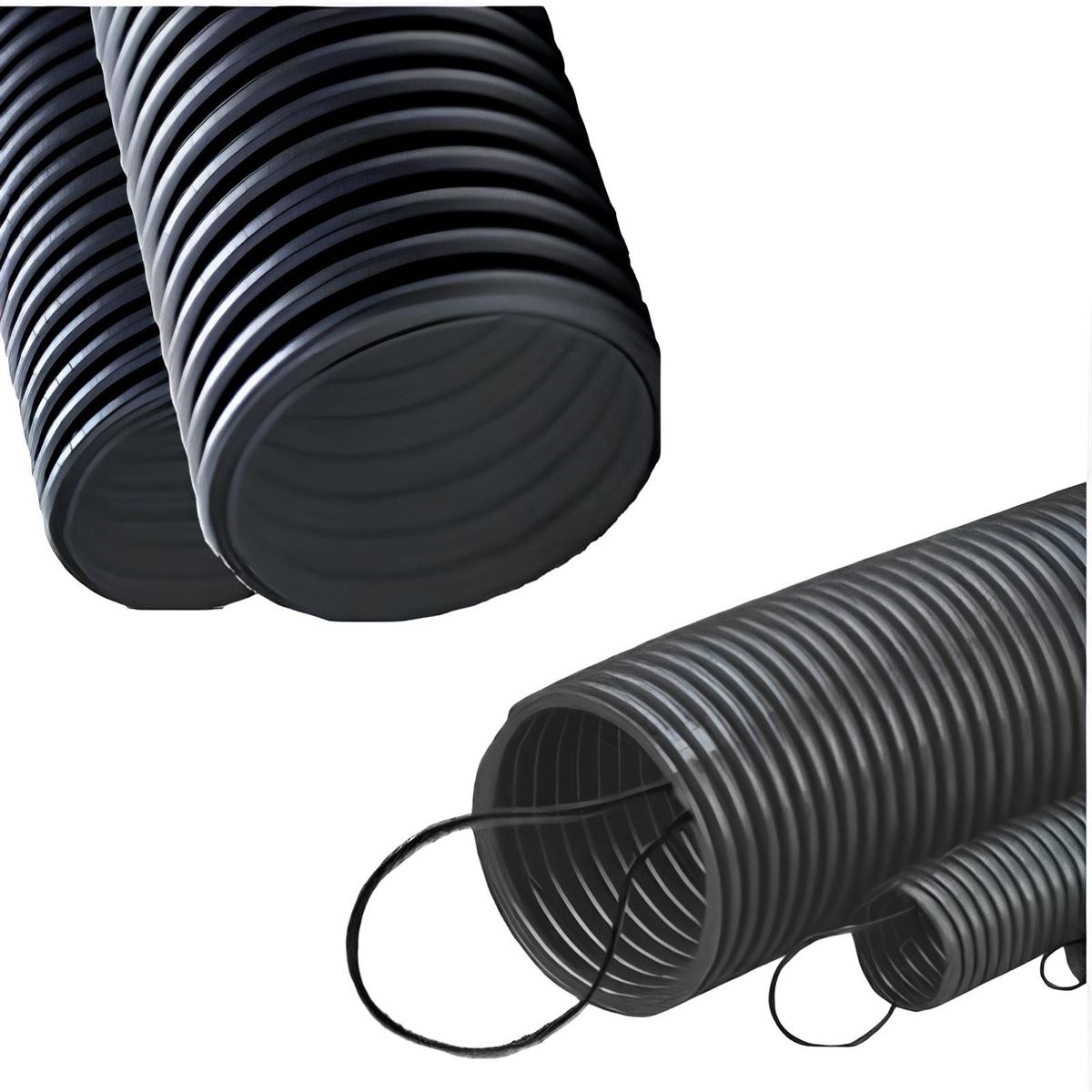 Q75 KORUGE BORU SİYAH/6MT 1