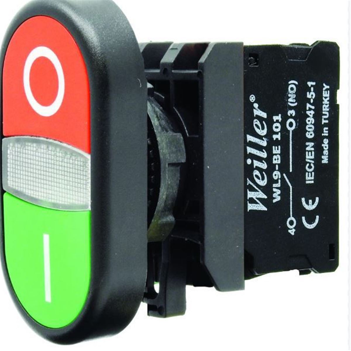 1NO+ 1NC Led Iskir kiz Buton 220V AC 1