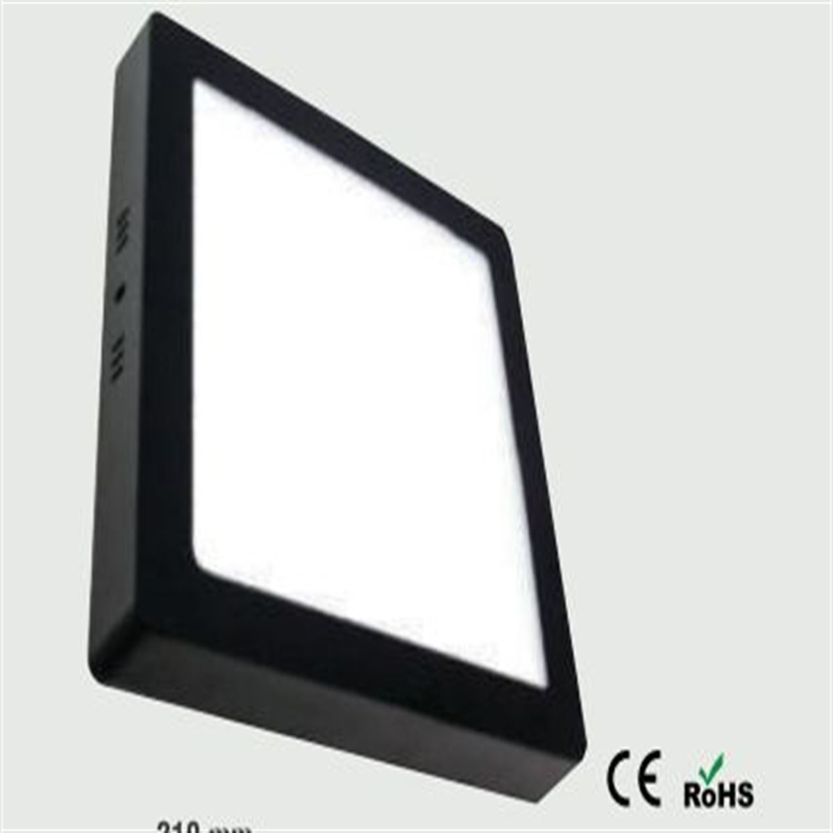 18 WATT SIVA ÜSTÜ LED PANEL KARE SİYAH KASA 1