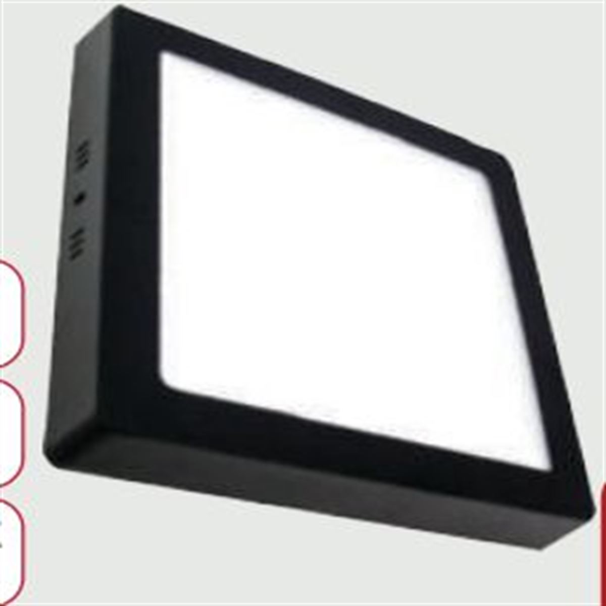 24 WATT SIVA ÜSTÜ LED PANEL KARE SİYAH KASA 1