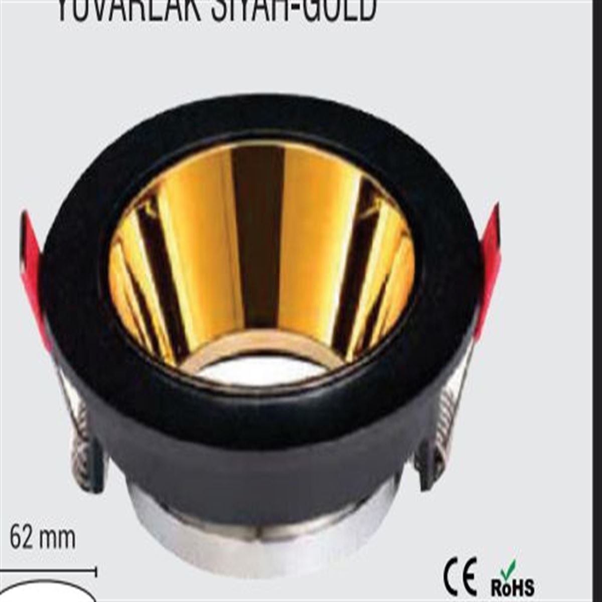 DEKORATİF KASA TEKLİ YUVARLAK SİYAH-GOLD 1